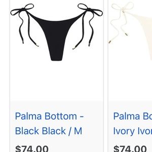 Monday swimwear Palma bottom in black brand new w tags size medium
